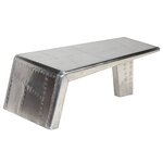 vidaXL Table basse Aviator Style d'avion vintage Aluminium
