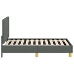 vidaXL Cadre de lit pour tout-petit avec tête de lit Gris foncé tissu