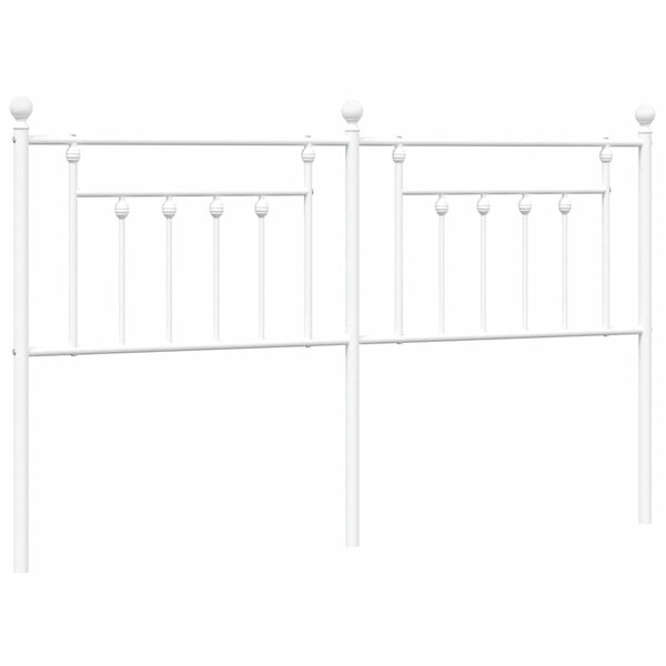 vidaXL Tête de lit de remplacement métal blanc 180 cm