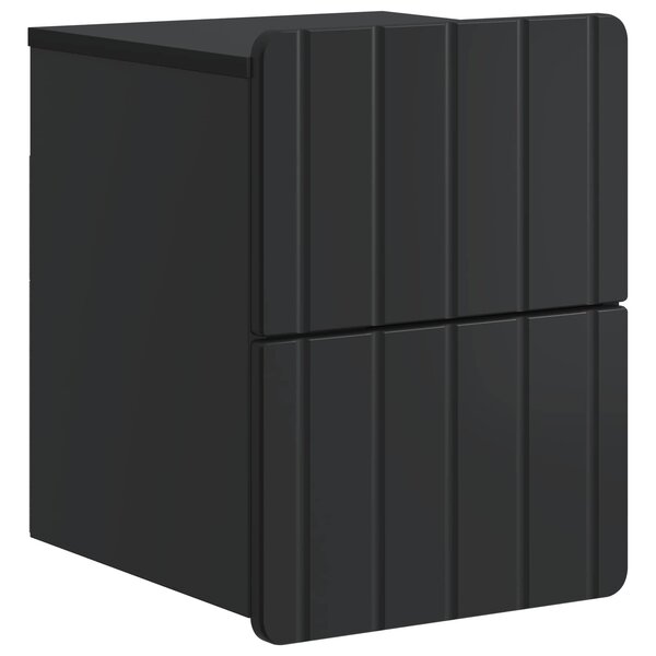vidaXL Cabinet de chevet mural Noir 33 x 34 5 x 43 cm