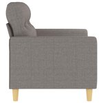 vidaXL Canapé à 2 places Taupe 120 cm Tissu