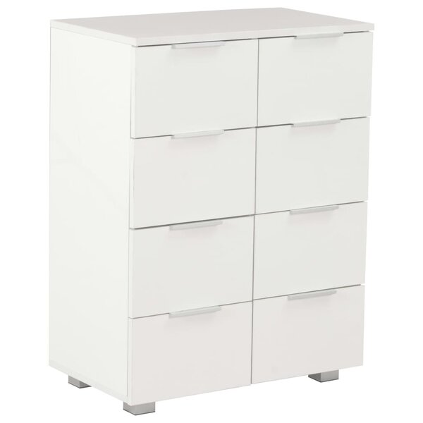 vidaXL Buffet Blanc brillant 60x35x80 cm Bois d'ingénierie