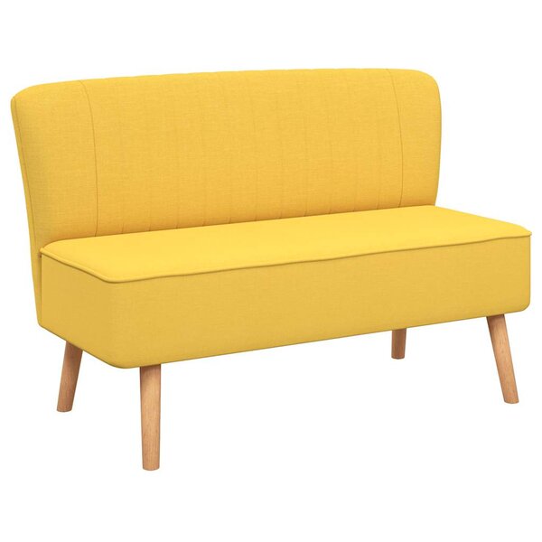 vidaXL Canapé 117x55 5x77 cm Tissu Jaune