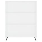 vidaXL Buffet haut Blanc 69 5x34x180 cm Bois d'ingénierie