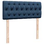 vidaXL Sommier à lattes de lit avec matelas bleu 120x190 cm tissu