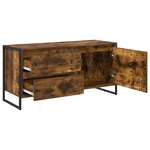 vidaXL Meuble TV Chêne Fumé 100 x 36 x 49.5 cm Bois d'ingénierie