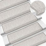 vidaXL Tapis d'escalier autocollants 30 Pièces 65x21x4 cm platine