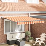 vidaXL Auvent Rétractable Manuel Jaune et Orange 350x250 cm