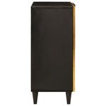 vidaXL Meuble d'appoint avec stockage Noir et or 60 x 33.5 x 75 cm