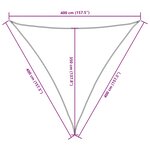 vidaXL Voile de parasol tissu oxford triangulaire 4x4x4 m terre cuite