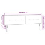 vidaXL Tête de lit avec tête de lit Noir 200 cm Velours