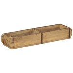 vidaXL Plateau 4 Pièces Marron 57 x 15 x 9 cm Bois Recyclé Solide