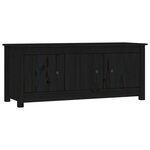 vidaXL Armoire à chaussures Noir 110x38x45 5 cm Bois de pin massif