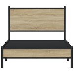 vidaXL Cadre de lit en métal sans matelas chêne sonoma 100x190 cm