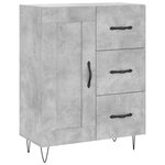 vidaXL Buffet haut Gris béton 69 5x34x180 cm Bois d'ingénierie