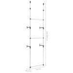 vidaXL Système de garde-robe télescopique avec barres Aluminium