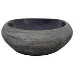 vidaXL Vasque à poser violet et gris ovale 59x40x14 cm céramique