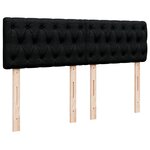 vidaXL Sommier à lattes de lit avec matelas Noir 160x200 cm Tissu