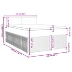 vidaXL Sommier à lattes de lit et matelas Gris clair 160x200cm Velours