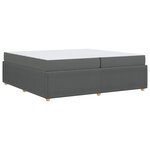 vidaXL Cadre de lit avec matelas Gris foncé 200 x 200 cm tissu