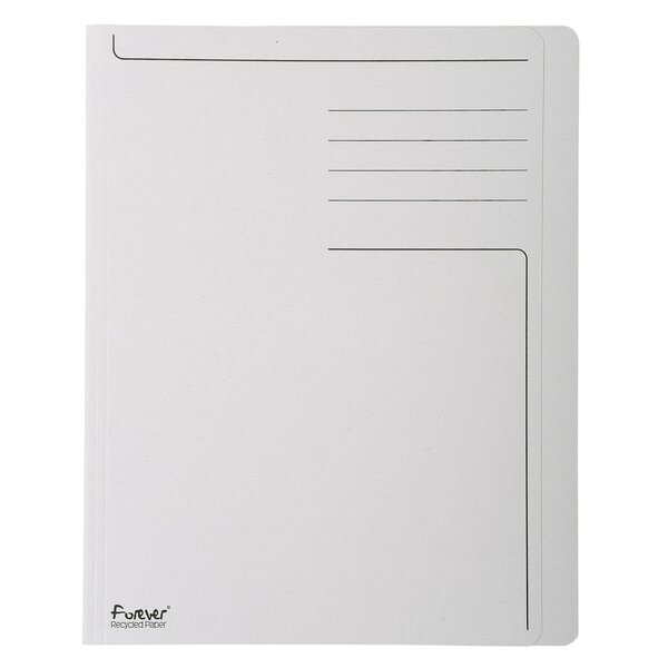 Chemise Rigide À Bord Décalé Forever® 280g/m2 Avec Impression - 24x32cm - Gris - X 100 - Exacompta