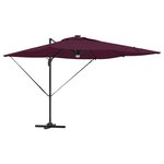 vidaXL Parasol Roma Rouge 286 x 284 x 270 cm Aluminium et polyester