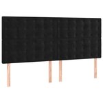vidaXL Sommier à lattes de lit avec matelas Noir 180x200 cm Velours