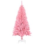vidaXL Sapin de Noël artificiel avec support rose 150 cm PVC