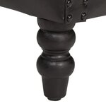 vidaXL Fauteuil Noir Cuir de chèvre véritable