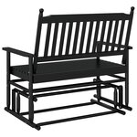 vidaXL Banc balancelle noir 118x70x104 5 cm bois massif de peuplier