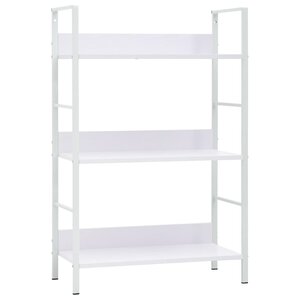vidaXL Bibliothèque à 3 niveaux blanc 60x27 6x90 5cm bois d'ingénierie