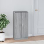 vidaXL Armoire à chaussures Sonoma gris 55x35x108 cm Bois d'ingénierie