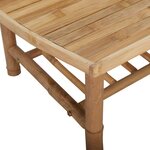 vidaXL Salon de jardin 2 Pièces avec coussins blanc crème bambou