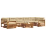 vidaXL Ensemble de canapés d'extérieur 8 Pièces Naturel et Beige