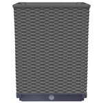 vidaXL Jardinières 4 Pièces noir 30x30x37 cm polypropylène