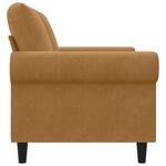 vidaXL Canapé à 2 places Marron 120 cm Velours