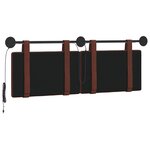 vidaXL Tête de lit suspendue Brun Brillant PU antique