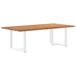 vidaXL Table à manger et bord naturel bois massif chêne rectangulaire