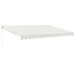 vidaXL Auvent rétractable crème 4x3 m tissu et aluminium