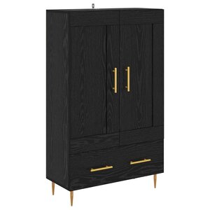 vidaXL Haut Armoire Chêne noir 69 5 x 31 x 115 cm Bois d'ingénierie