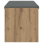 vidaXL Banc d'entrée avec coussin Chêne artisanal 103 x 38 x 40 cm
