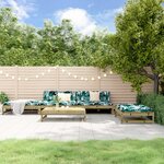vidaXL Salon de jardin 5 Pièces avec coussins bois de pin imprégné