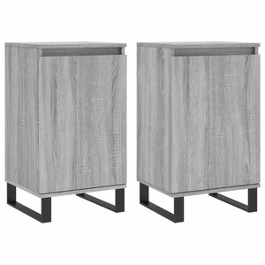 vidaXL Buffets 2 Pièces sonoma gris 40x35x70 cm bois d'ingénierie