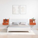 vidaXL Table de chevet avec tiroir 2 Pièces Brun cire 44 x 32 5 x 40 cm