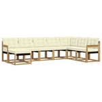 vidaXL Ensemble de canapés d'extérieur 8 pc Blanc et crème