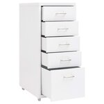 vidaXL Classeur mobile Blanc 28x41x69 cm Métal