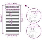 Store enrouleur tamisant 40 x 100 cm noir