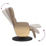 vidaXL Fauteuil inclinable de massage repose-pieds cappuccino