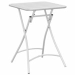 vidaXL Table bistrot Blanc 55 x 55 x 72 5 cm Acier revêtu de poudre