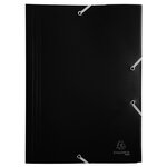 Chemise à élastique 3 rabats A4 Polypropylène 4/10e Opaque Coloris aléatoire EXACOMPTA